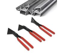 Alicates de plegado, alicates de doblado, alicates para doblar chapa, alicates para doblar chapa, juego de alicates para doblar chapa, 3 unidades, rectas de acero al carbono de 45° y 90°, negro