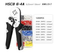Alicates De Prensado, Herramientas Manuales De Terminal Tubular, Juego De Alicates De Prensado De Alambre De Compresión Mini HSC8 6-4A(HSC8 6-4A 1200tube)