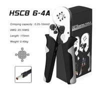 Alicates De Prensado, Herramientas Manuales De Terminal Tubular, Juego De Alicates De Prensado De Alambre De Compresión Mini HSC8 6-4A(HSC8 6-4A)