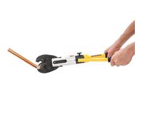 Alicates de presión para tubos de cobre, alicates hidráulicos con V12 V15 V18 V22 V28 y TH16 TH20 TH26 TH32 mordazas de cambio rápido para tubos de cobre de aluminio y cobre (amarillo)