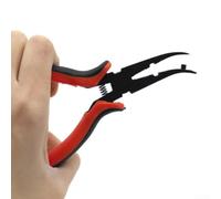Alicates de punta de bola, alicates, alicates de metal para reparación de helicópteros, aviones, herramienta de enlace de bola con resorte con agarre cómodo, herramienta de mano de acero inoxidable