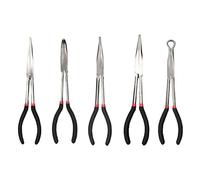 Alicates de punta fina, herramienta de corte con ángulos de 25, 45 y 90 grados, alicates de punta larga de 28 cm para trabajos de gran alcance, para instalación de fontanería, fabricación de joyas