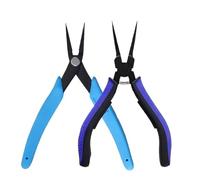 Alicates de punta larga y plana de acero al carbono for doblar alambre, herramientas de apertura y cierre, 1/2 pieza.(2pcs)
