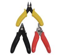 Alicates de punta plana de 3,5 pulgadas, microcorte/alicates de pico/alicates para cadenas pequeñas para herramienta de creación de joyas, 1 unidad (Black Cut plier)