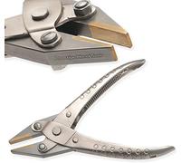 Alicates de punta plana de acción paralela con mandíbulas de latón, herramientas para joyería, óptica, pasatiempos y creatividad, 130 mm PTL®