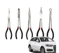 Alicates de puntas largas y finas, herramienta manual para hilos con ángulos de 25, 45 y 90 grados | Alicates finos de 28 cm - Para creación de joyas de bricolaje, hidráulica, reparación de coches