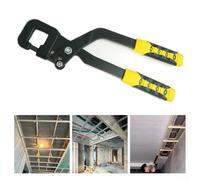 Alicates de quilla de aleación de acero para instalación de paneles de yeso, crimpadora de pernos con asas de agarre suave, palanca extendida y diseño de perforación rectangular, 37 x 13 x