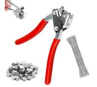 Alicates de Sellado, Juego de alicates de precintar de Acero, alicates para precintar Contadores, con 80 Alambres de Precintar de 170 mm, Acero 80 Piezas Ø 8, Ø 10 Precintos Redondos, para Logística