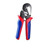 Alicates de terminal de virola con control de trinquete, tipo 4 lados | Cabezal de crimpado de acero al carbono, asistencia de localizador, configuración de reparación