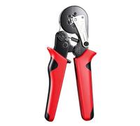 Alicates de terminal de virola con control de trinquete, tipo 6 lados | Cabezal de crimpado de acero al carbono, asistencia de localizador, configuración de reparación