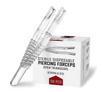 Alicates desechables estériles para perforar plástico 50 uds./10 uds. Alicates Warrior de un solo uso Abierto Triangular
