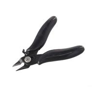 Alicates diagonales, cortadores de alambre, cortadores laterales, 3.5 pulgadas para mini pinzas para hacer modelos, reparación electrónica, mandíbula de acero de alto carbono con agarre de PVC, negro