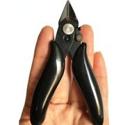 Alicates diagonales de 3.5 pulgadas, pequeños alicates electrónicos de corte suave, mini cortadores de alambre, mango de goma aislado, herramientas manuales modelo (negro)