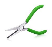 Alicates diagonales pequeños de 4-1/2 pulgadas de precisión fina, punta fina, punta larga, punta plana, punta doblada, alicates de punta redonda, micro joyas, para manualidades, verde