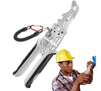 Alicates eléctricos multifunción - Cutter Peeler Crimper | Pinzas de cable de acero resistente para electricidad, instalación doméstica, taller, proyecto profesional