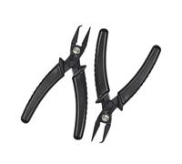 Alicates for extensiones de cabello, abridor anillos divididos negros, microanillos, cuentas, removedor eslabones, alicates for, 2 uds
