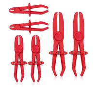 Alicates Manguera, Conjunto de Pinzas de Mangueras de 6 Piezas, Abrazaderas de Mangueras de 3 Tamaños, Abrazaderas con Anillos de Bloqueo, Pinzas para Mangueras Flexibles, Mangueras de Combustible