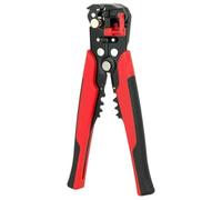 Alicates multifunción 3 en 1 autoajustables manuales for pelar, cortar y engarzar cables de 10-24 AWG(Red)