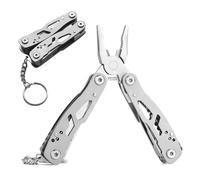 Alicates Multiusos Compactos 12 en 1, Herramienta Plegable de Acero Inoxidable con Bloqueo de Seguridad para Camping, Senderismo, Pesca y Reparaciones