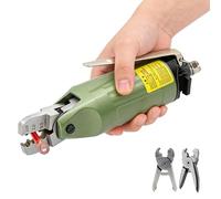 Alicates neumáticos para crimpar terminales, alicates para terminales aislados desnudos con 3 cabezales, herramienta manual para crimpar cables con válvula reguladora de presión de aire