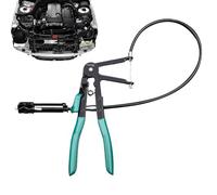 Alicates para Abrazaderas - 24 Pulgadas | Pinza Manguera - Flexible Hose Clamp Pliers - Rojo Negro Acero, Para Radiador Calentador Reparación Auto, Cable de Largo Alcance Mecanismo de Bloqueo