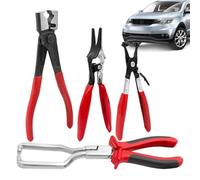 Alicates para Abrazaderas de Manguera Automotriz | 4 Piezas Quitacables Resistente de Largo Alcance - Alicates para Abrazaderas de Radiador y Calefactor - para Líneas de Enfriamiento y