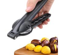 Alicates para abrir castañas de acero inoxidable con diseño apalancado, clip de nuez para tuercas sin cáscara, fácil de usar, mango antideslizante, herramienta de cocina