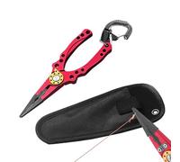 Alicates para agarrar anzuelos, herramienta para quitar anzuelos y señuelos - Cortahilos para líneas, para agua salada y desde el barco y la orilla, senderismo, camping, actividades al aire libre