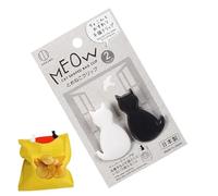 Alicates para bolsitas, sujetador de aperitivos para gatos, juego de 2 pinzas decorativas y divertidas para cocina, y comer, para sellar y guardar bolsas de patatas fritas pan y snacks