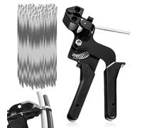 Alicates para Bridas con 100 Cables Acero, Herramienta Pistola para Sujetacables y Amarre de Cable, Herramienta para Apretar y Cortar Bridas