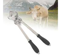 Alicates para castración de toros, alicates de castración de acero inoxidable, apertura máxima de 3,8 cm, herramienta veterinaria, para veterinarios, ganaderos y cuidadores de animales.