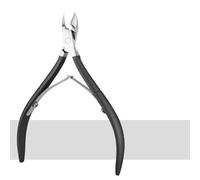 Alicates para cutículas, tijeras, cortaúñas, alicates para manicura y pedicura, herramienta de corte de acero inoxidable, color negro.