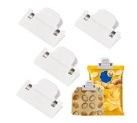 Alicates para de alimentación | 4 pinzas con diseño ranurado para el cierre y el almacenamiento - Cierre hermético ancho para bolsas de alimentos, para refrigerador de oficina, aperitivos, té y