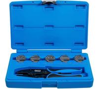 Alicates para engarzar con 5 pares de mandíbulas - l. 19,7 cm, H. 5,2 cm, Prof. 28,4 cm - Herramienta Versátil y Prec - D-Work