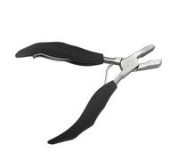 Alicates Para Extensiones Alicates negros de forma plana con ranuras pequeñas, abrazadera for extensión cabello preadherida, 1 ud
