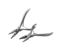 Alicates para Extensiones de Cabello 1 Uds. Pinza de acero inoxidable plateada, alicate for extensiones cabello con ranuras pequeñas, herramientas for queratina
