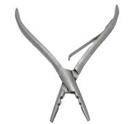Alicates para extensiones de cabello 3 tipos 1 PC 7 pulgadas abrazadera de acero inoxidable plateado alicate extensión cabello con dos agujeros herramientas eliminación extensiones queratina(Plier A)