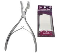 Alicates para extensiones de cabello Alicates de acero inoxidable plateados 7 pulgadas for cinta extensión cabello, alicates sellado, herramientas for extensiones queratina, 1 ud(YELLOW)