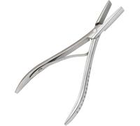 Alicates para extensiones de cabello Alicates de sujeción acero inoxidable, plata plana, boca ancha, for puntas planas queratina, modelado extensiones cabello e instalación cinta extensión