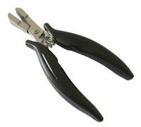 Alicates para extensiones de cabello Alicates negros de forma plana con ranuras pequeñas, abrazadera for extensión cabello preadherida, 1 ud(Black)