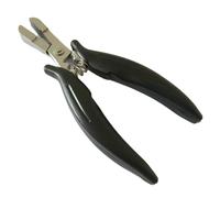 Alicates para Extensiones de Cabello Alicates negros de forma plana con ranuras pequeñas, abrazadera for extensión cabello preadherida, 1 ud(Black)
