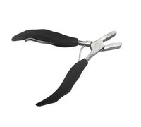 Alicates para extensiones de cabello Alicates negros de forma plana con ranuras pequeñas, abrazadera for extensión cabello preadherida, 1 ud