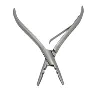 Alicates para Extensiones de Cabello Pinza de acero inoxidable plateado 3 tipos, 7 pulgadas, alicate for extensiones cabello con dos agujeros, herramientas eliminación queratina(7 inch Plier 01)