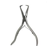 Alicates para extensiones de cabello Pinza de acero inoxidable plateado 5, pulgadas, alicate for extensiones cabello con dos ganchos, herramientas eliminación queratina, 1 ud(Silver)