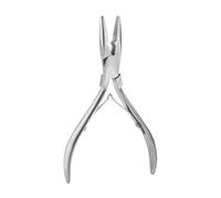 Alicates Para Extensiones Kit de herramientas de alicates de aplicación de extensiones de cabello de microanillo profesional for alicates de cierre de cuentas de Micro enlace(Silver)