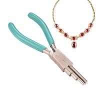 Alicates para la creación de joyas - Suministros artesanales ergonómicos de acero al carbono - Pinzas de engarzado y doblado para reparación de enchufe ergonómico - para manualidades principiantes