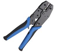 Alicates para prensar, para terminales de cable aislados de 0,50-6,00 mm², alicates para terminales de cable con función de trinquete, alicates para prensar, alicates para prensar conectores, azul,