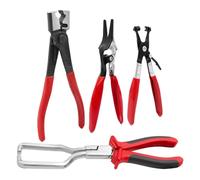 Alicates Para Quitar Abrazaderas De Manguera,4 Piezas Quitacables Resistente de Largo Alcance - Herramienta de Desconexión para Abrazaderas de Manguera - para Líneas de Enfriamiento y