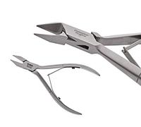 Alicates para uñas y esquinas, punta fina redondeada para diabéticos, alicates para uñas de los pies, podología, instrumentos disponibles en diferentes tamaños (13 cm)