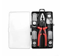 Alicates pelacables, herramienta multifuncional 5 en 1 con cabezales intercambiables para cortar pelar y engarzar, kit de electricista
